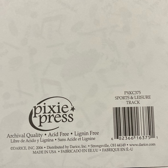 18 Ct Pixie Press scrapbook paper #PXKC75 track field sports archival quality - Picture 4 of 4